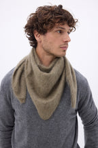 Bandana Triangle Oversize – Cachemire Brossé Brea - Khaki Chine - Homme