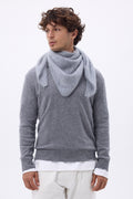 Bandana Triangle Oversize – Cachemire Brossé Brea - Gris Clair - Homme