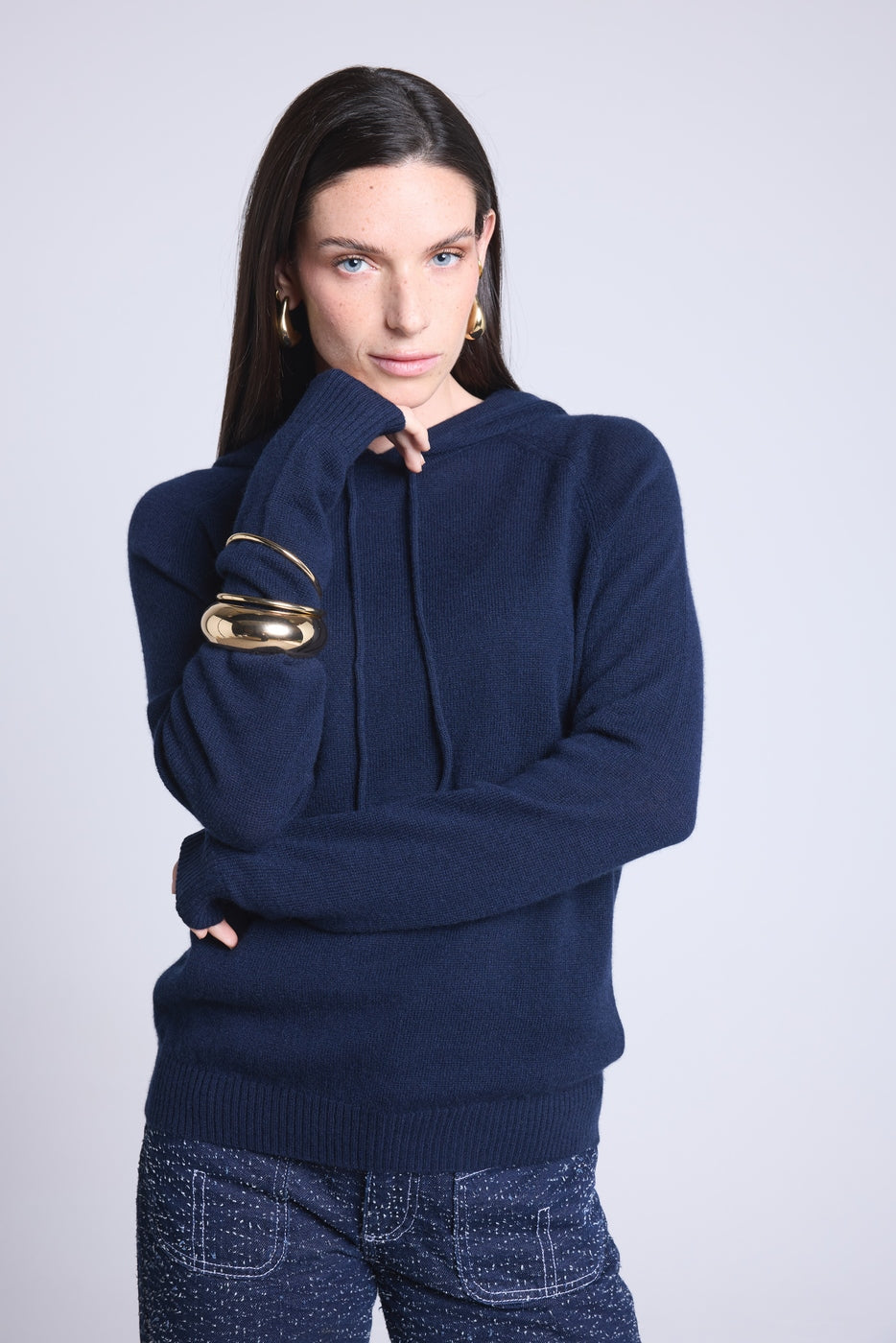 Sudadera con capucha Brigitte - Azul Marino - Mujer