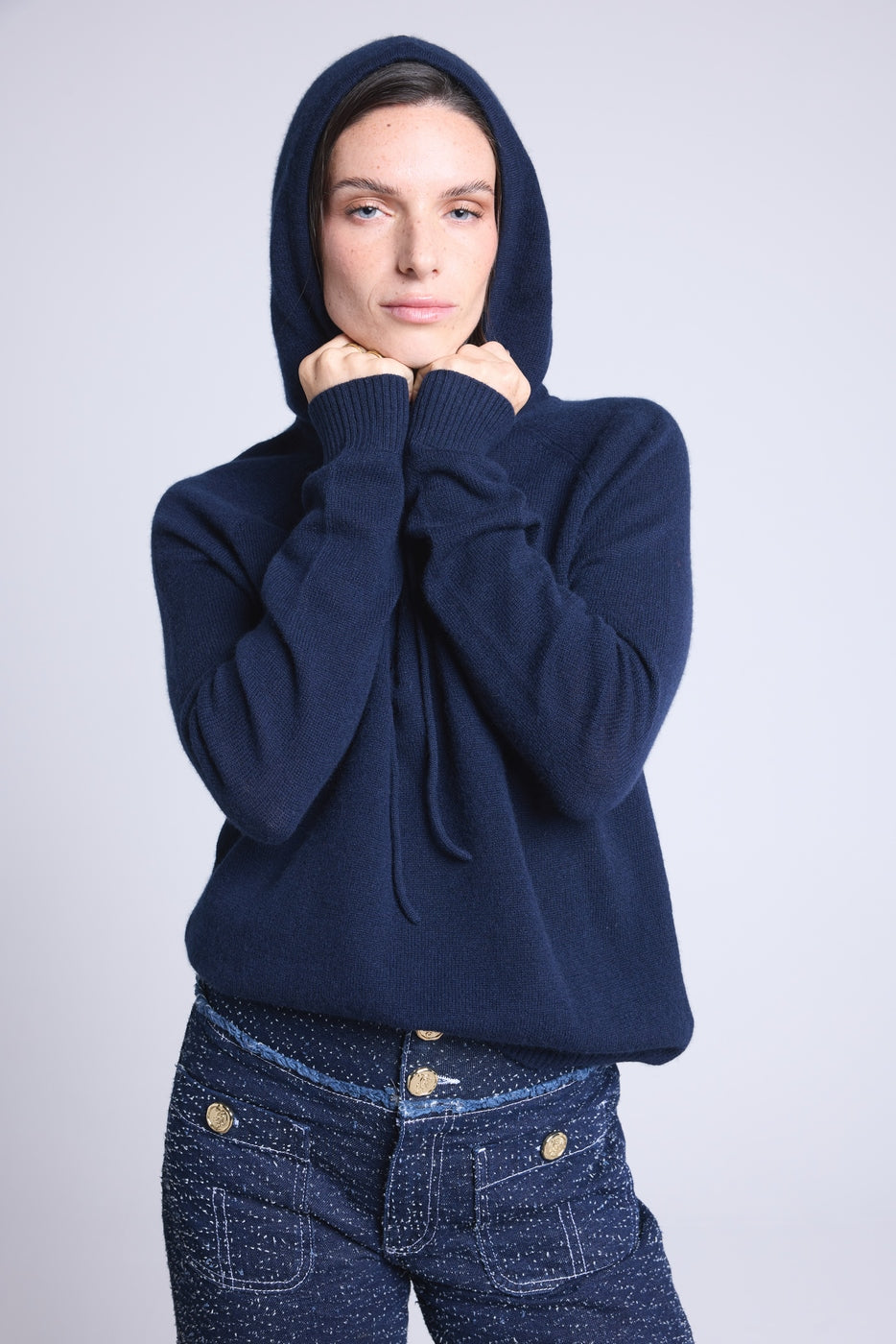 Sudadera con capucha Brigitte - Azul Marino - Mujer