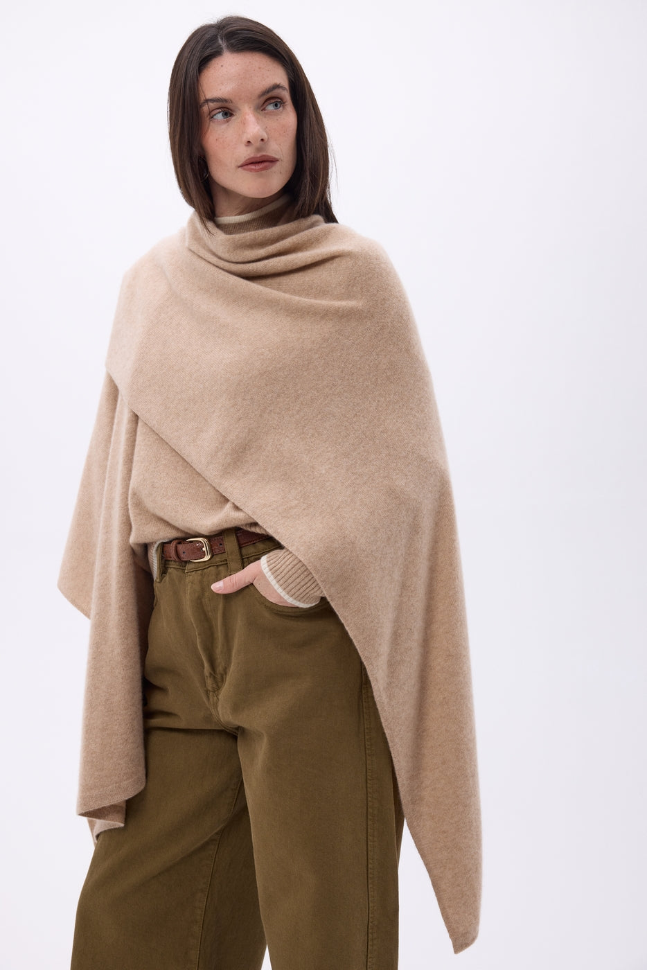 Poncho Brise - Beige Creme - Femme