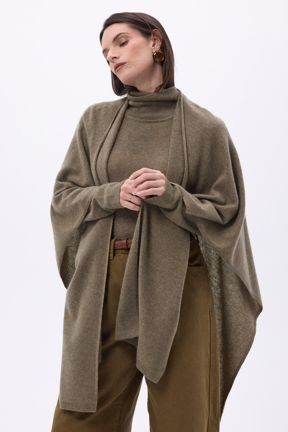 Poncho Brise - Khaki Chine - Femme