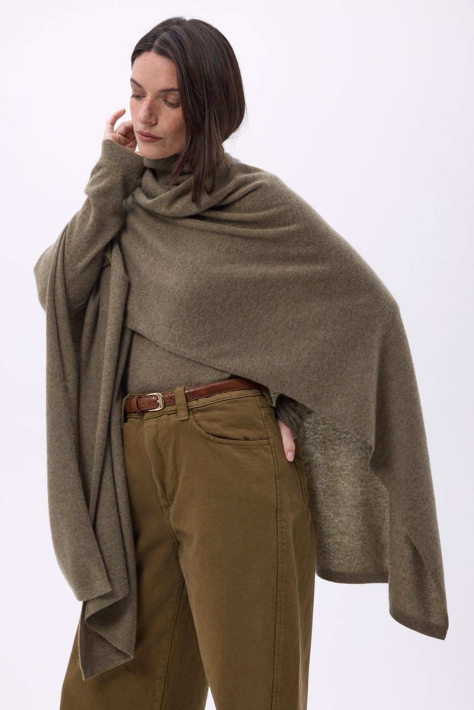Poncho Brise - Khaki Chine - Femme