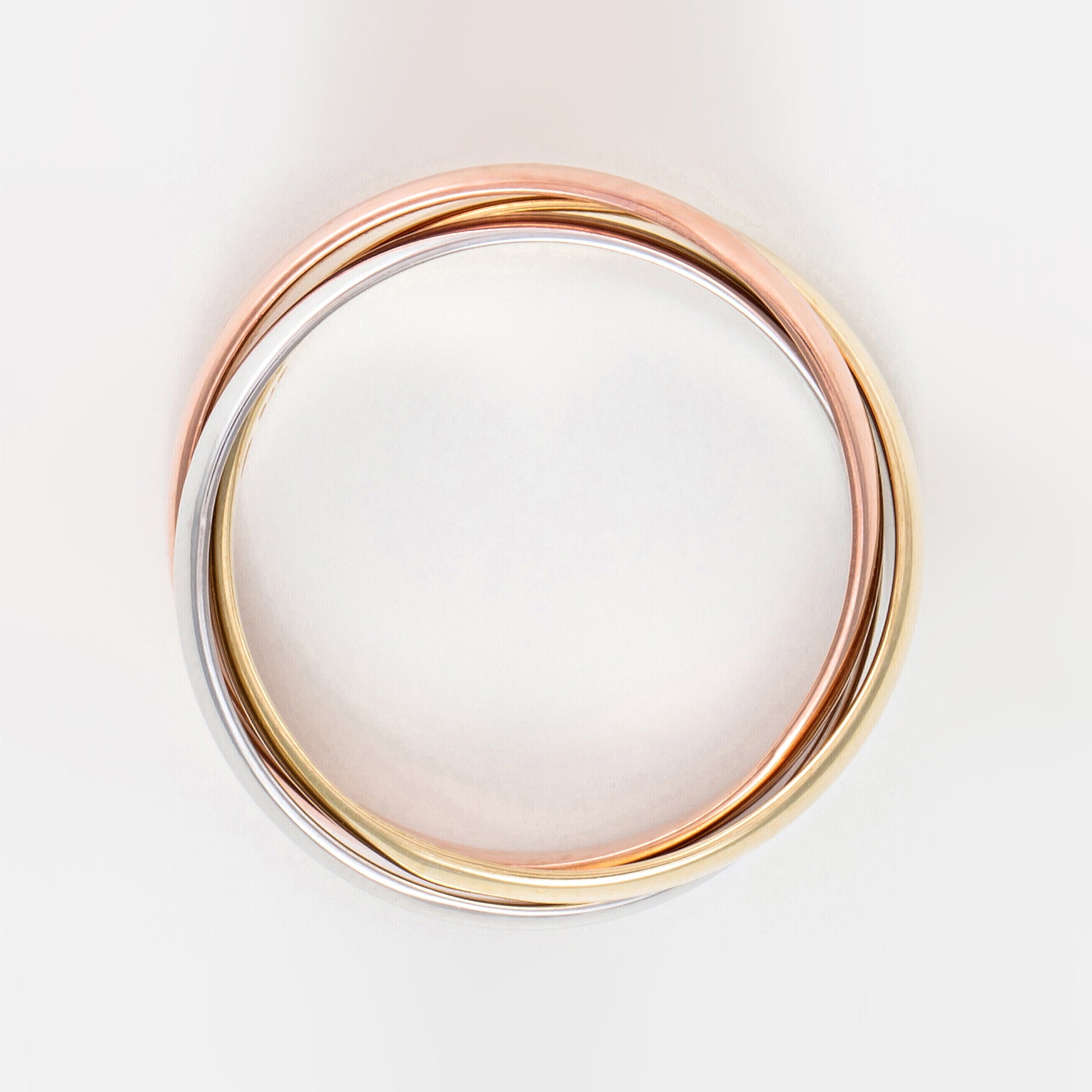 Bague "Tri Or" - Or Tricolore 375/1000