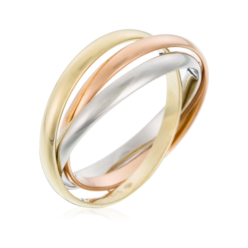 Bague "Tri Or" - Or Tricolore 375/1000