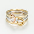 "Meteor" ring - 375/1000 Tricolor Gold