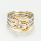 "Meteor" ring - 375/1000 Tricolor Gold