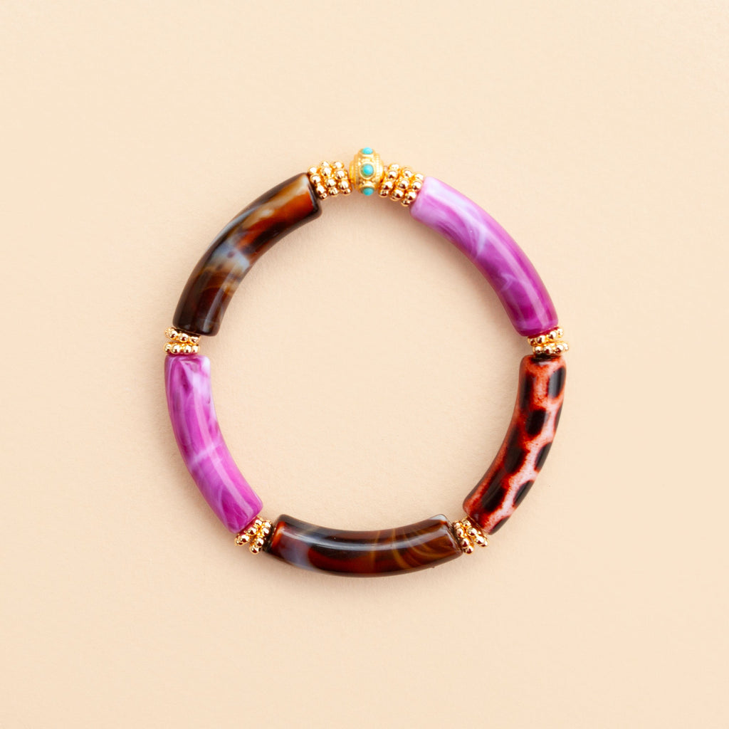 Bracelet Juhu - Brown Grenat