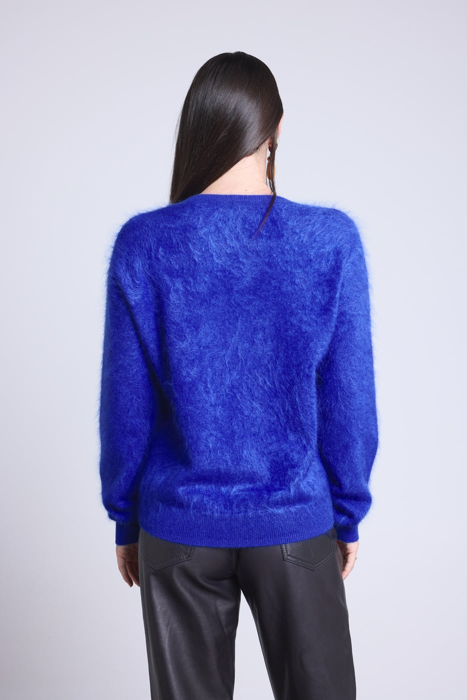 Jersey oversize de cachemira cepillada Brushy - Azul rey - Mujer