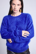 Jersey oversize de cachemira cepillada Brushy - Azul rey - Mujer