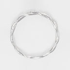 "Twisting" Ring, 0.06 carats/29 mm - 375/1000 White Gold