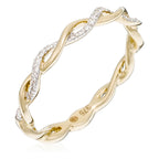 Anillo "Entortillement" Diamante 0,06Cts/29 - Oro amarillo 375/1000