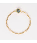 "Arden" Chain Ring - 375/1000 Yellow Gold And London Blue Topaz