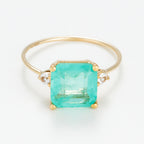 "Hope 0.5Ct/1" Ring - 375/1000 Yellow Gold And Blue Quartz/Topaz
