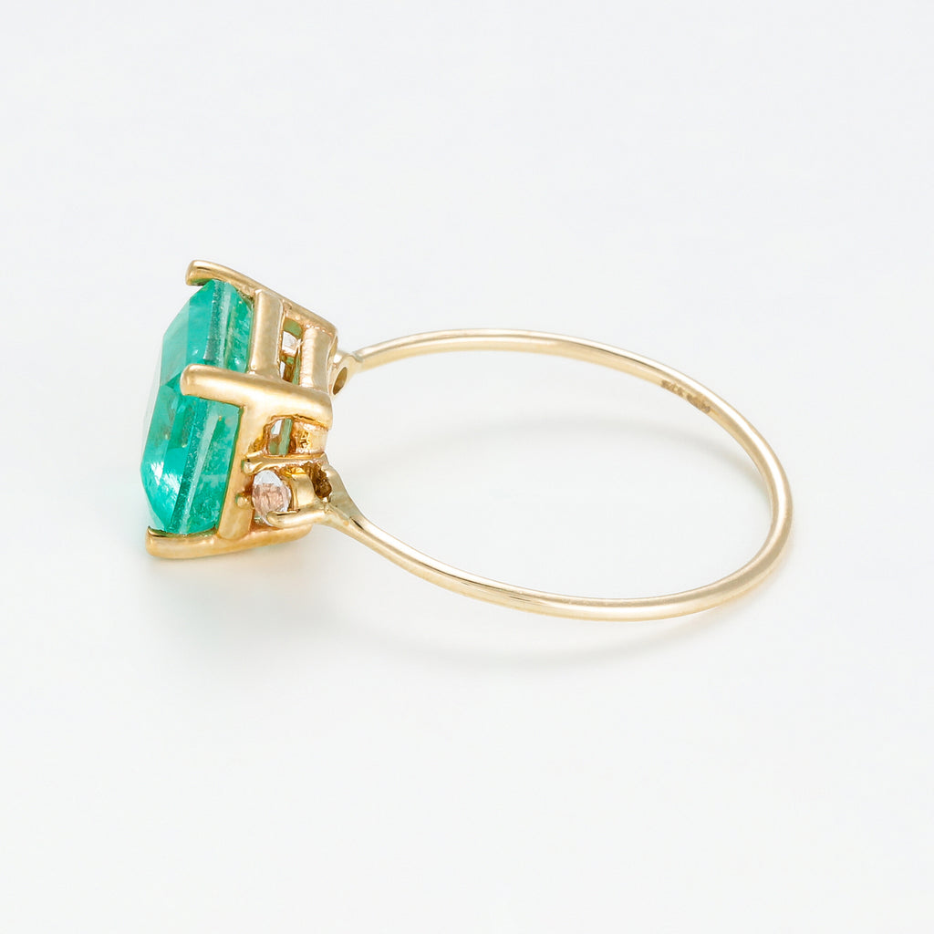 "Hope 0.5Ct/1" Ring - 375/1000 Yellow Gold And Blue Quartz/Topaz