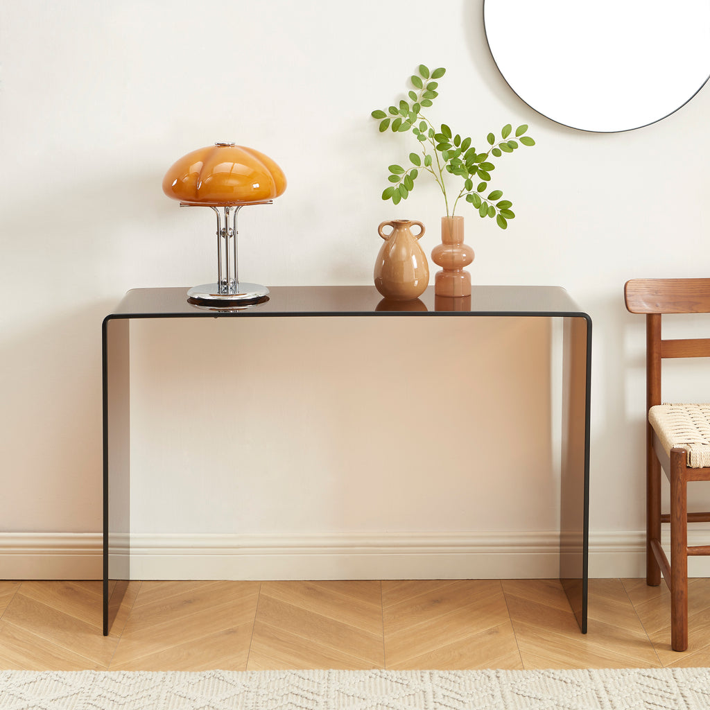 Ginza - Console - Tempered Glass - Amber