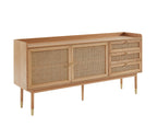 Leon - Sideboard - Oak And Rattan Caning