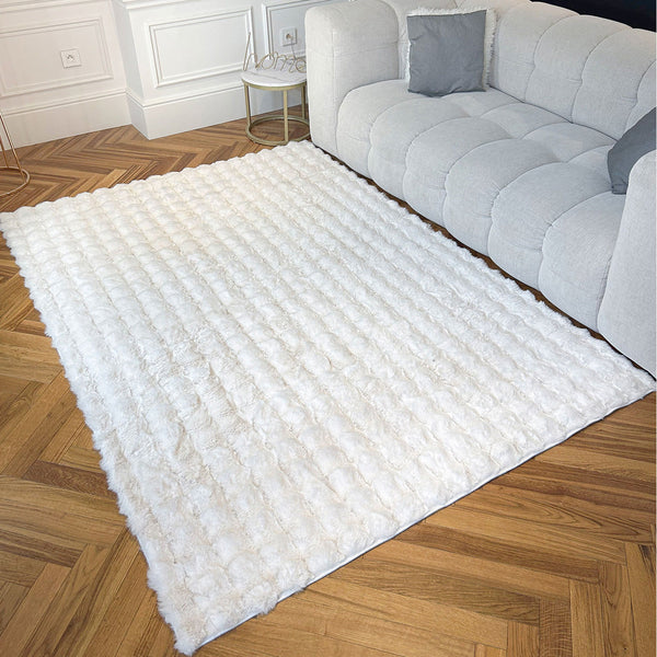 Bubble - Tapis D'Intérieur - Polyester - Blanc