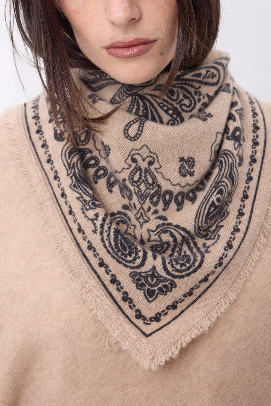 Petit Bandana Butterfly - Beige Creme - Femme