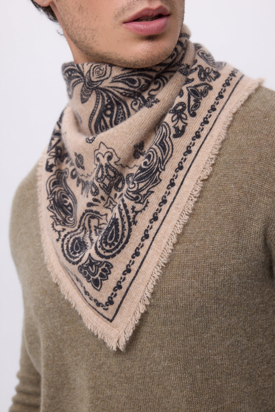 Bandana pequeño Butterfly - Beige crema - Hombre