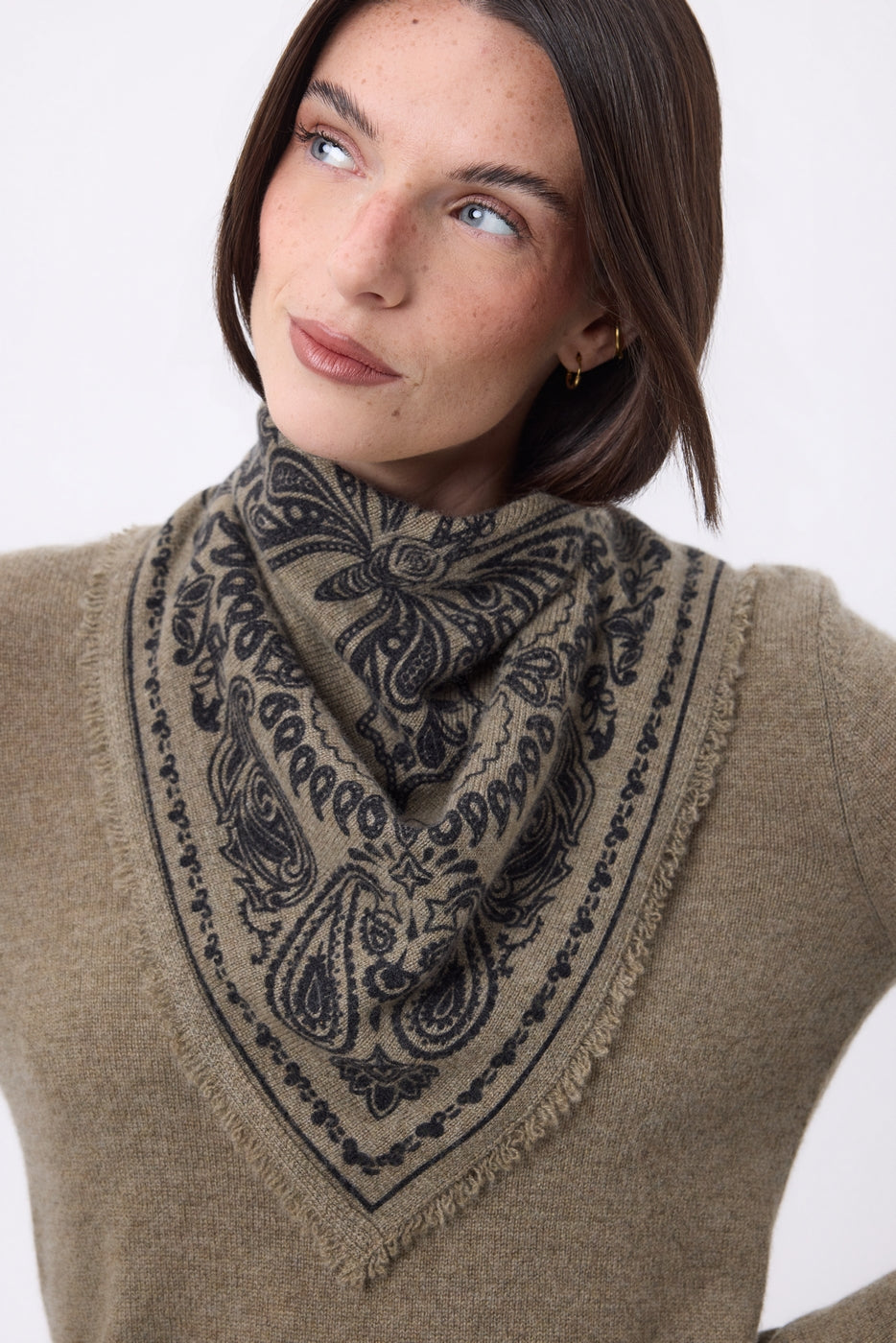 Petit Bandana Butterfly - Khaki Chine - Femme