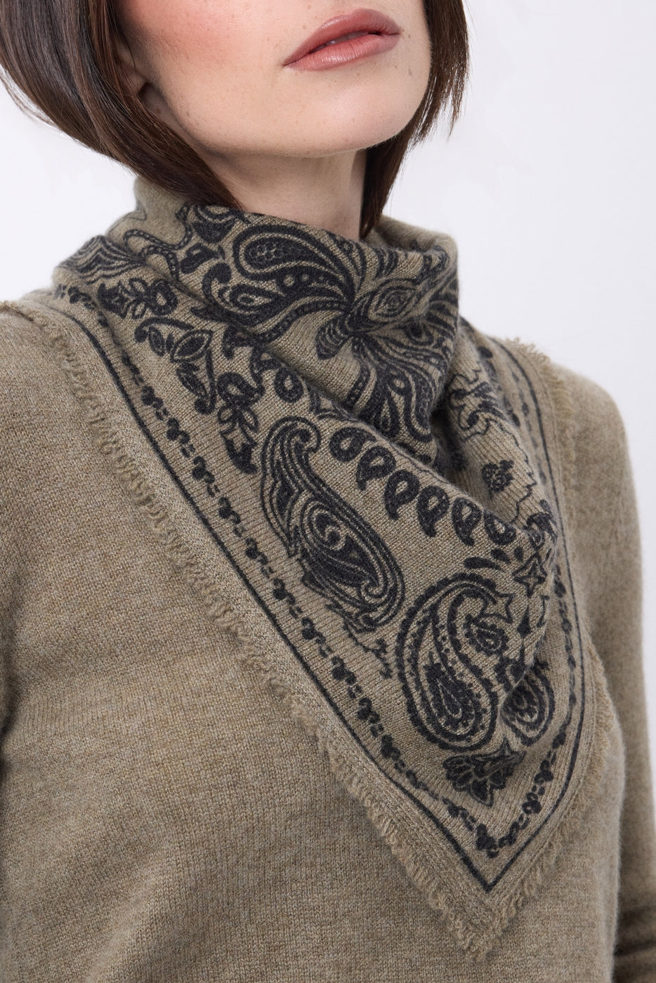 Petit Bandana Butterfly - Khaki Chine - Femme