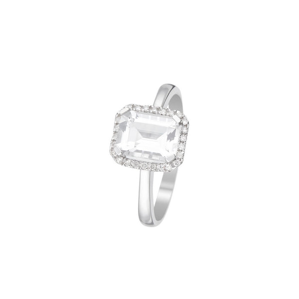 "Maestromantique" ring D0.08/26 & Tb 2.02/1 - 375/1000 White Gold