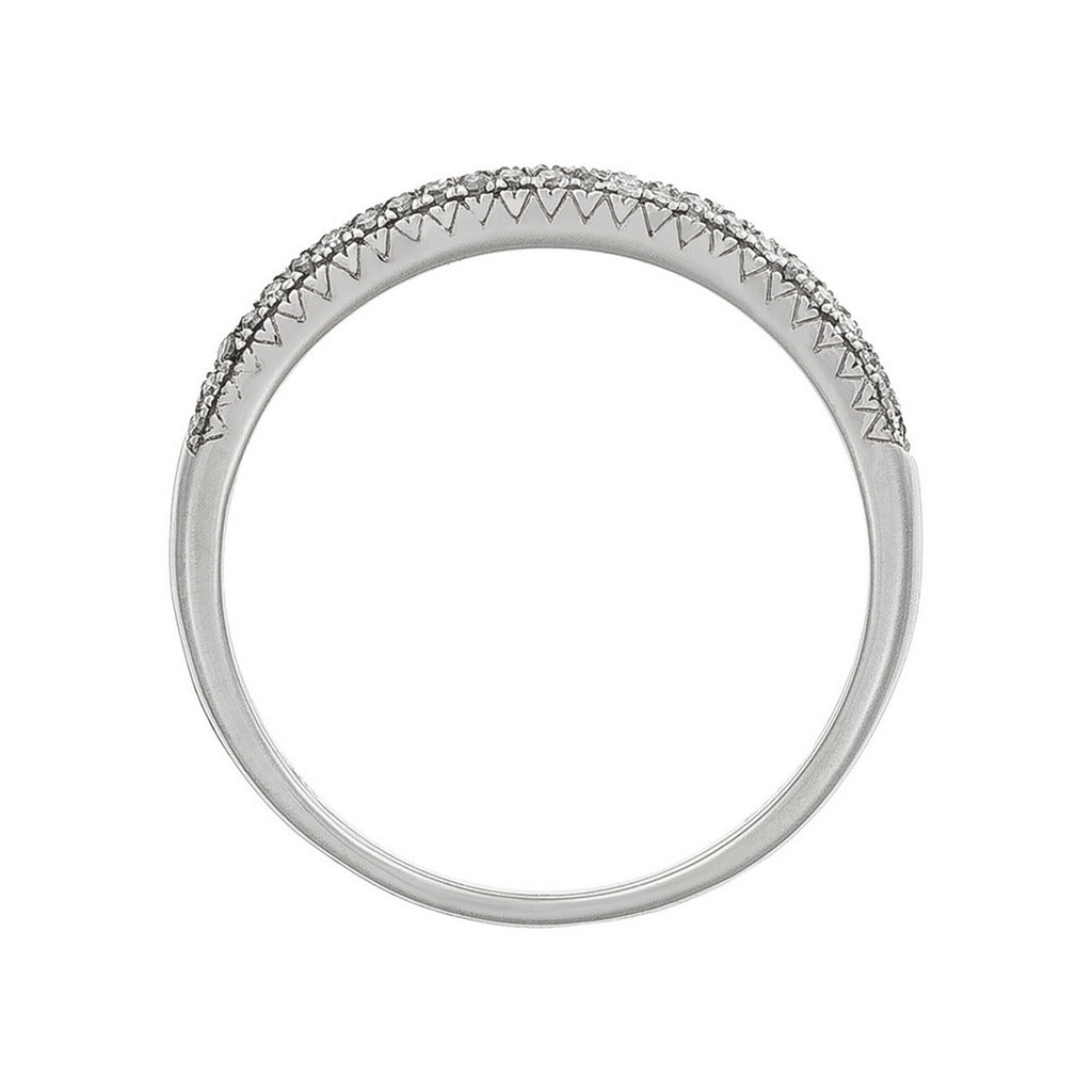 Ring "Alliance Foch" diamanter 0,15/50 - Vitt guld 375/1000