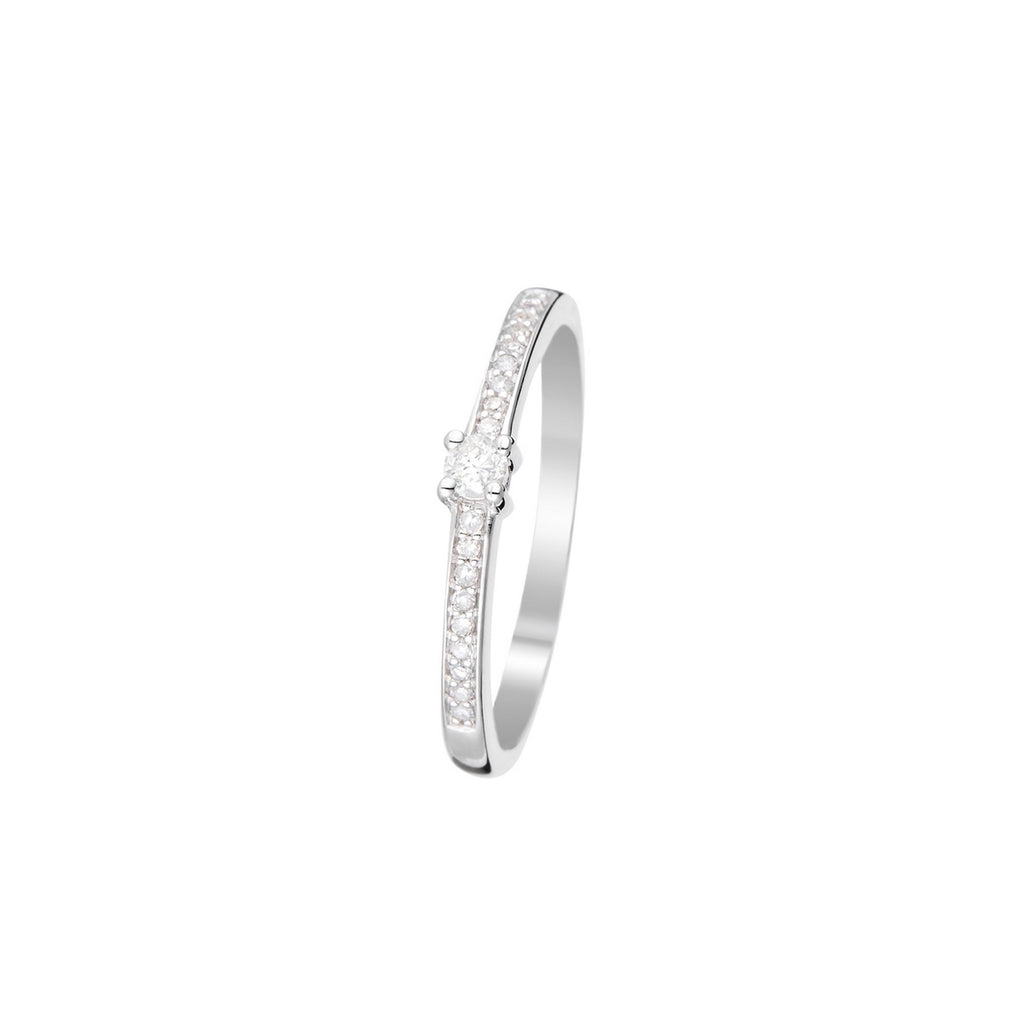 Anillo “Toi Mon Amour” D0.14/19 – Oro blanco 375/1000
