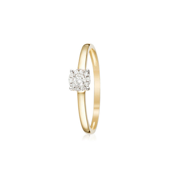 "Akna" Diamond Ring 0.11/11 - 375/1000 Yellow Gold