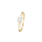 Anillo de diamantes "Akna" 0.11/11 - Oro amarillo 375/1000