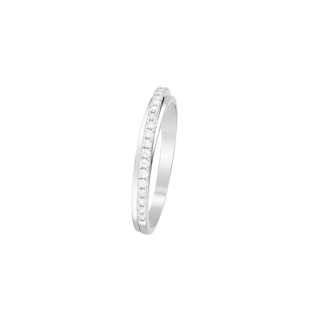 Anillo "Alianza Divina" Diamantes 0.12/24 - Oro blanco 375/1000