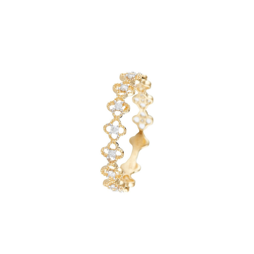 Sortija "Alicante" Diamantes 0.14/13 - Oro Amarillo 375/1000