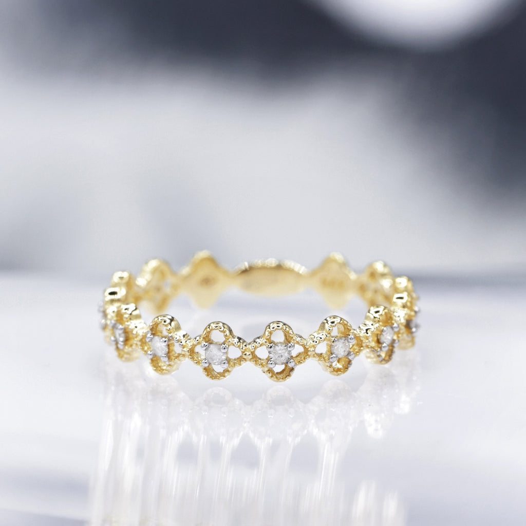 Sortija "Alicante" Diamantes 0.14/13 - Oro Amarillo 375/1000
