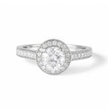 "Isis" Ring D0.34/36 & White Topaz 0.90/1