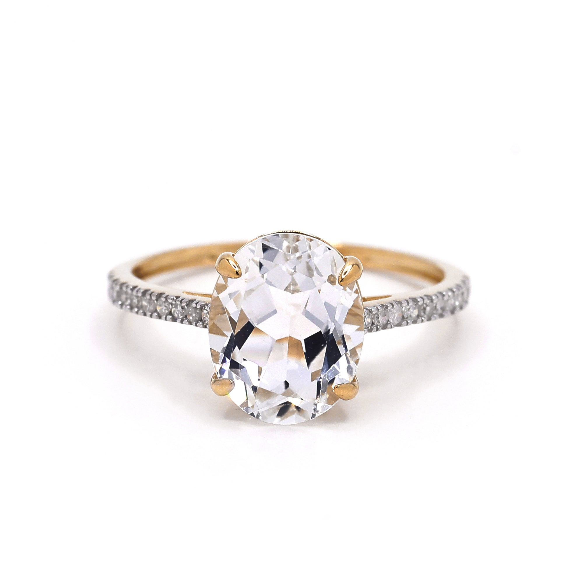 "Héra" Ring D0.313/18 & White Topaz 0.90/1