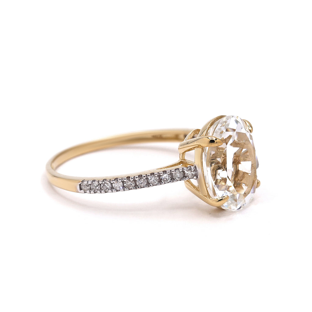 "Héra" Ring D0.313/18 & White Topaz 0.90/1