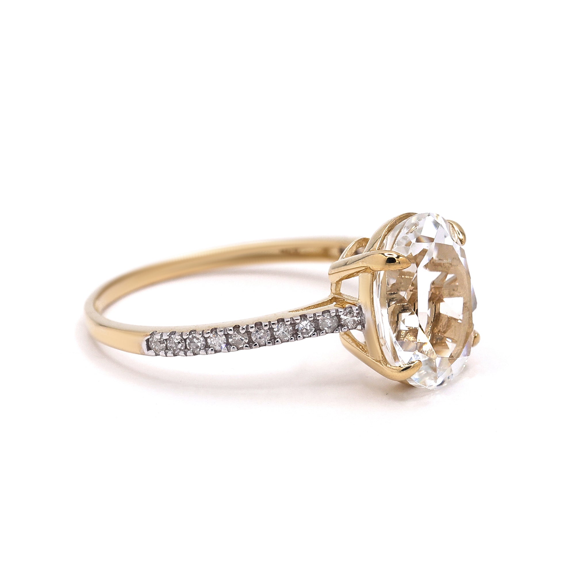 "Héra" Ring D0.313/18 & White Topaz 0.90/1