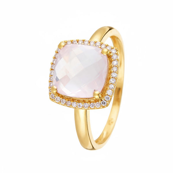 Anillo "Quartissime" D0,12/36 & Cuarzo Rosa 2,7/1