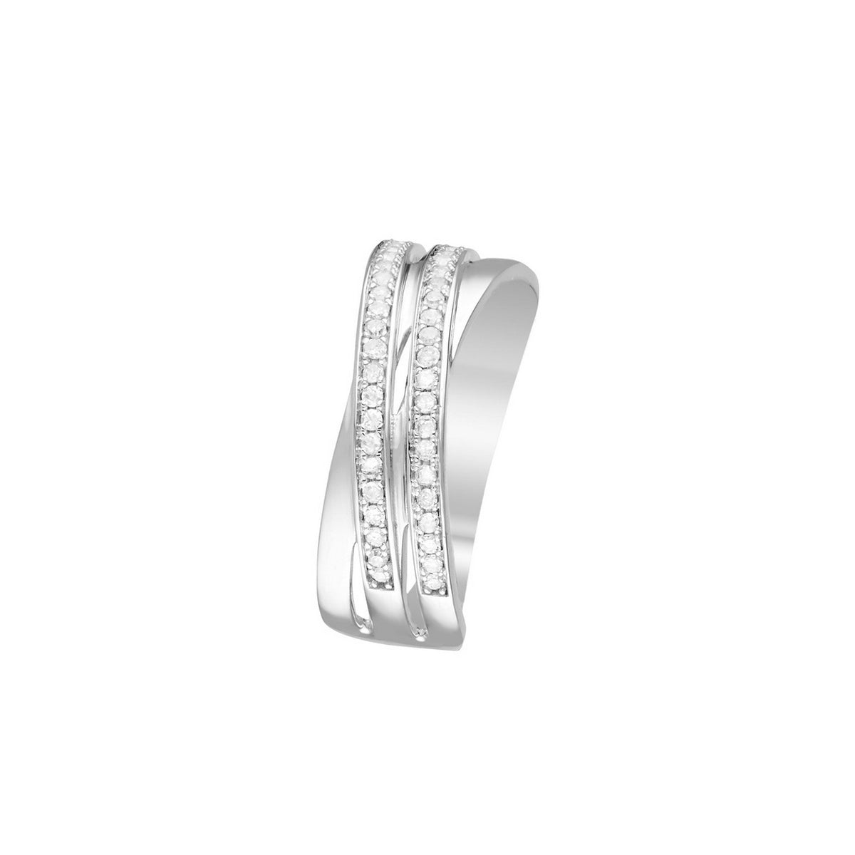 Ring "Mia" Diamanten 0,2/40 - Witgoud 375/1000