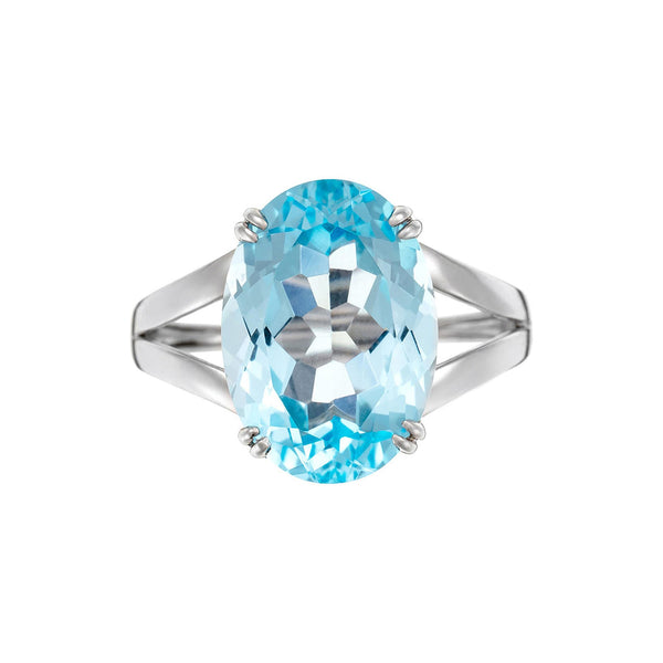 Anillo "Pattaya" D0,05/2 & Topacio Azul 6,4/1