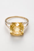 Ring "Pink Fiction" D0,212/40 & Zitronenquarz 7,91/1 - 375/1000 Gelbgold