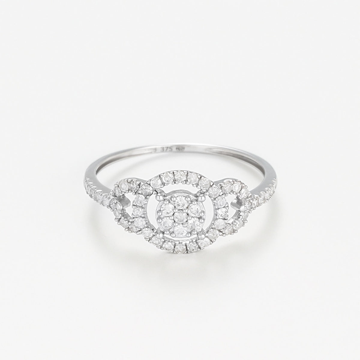 Anillo "Infinito" D0,31/51 - Oro blanco 375/1000