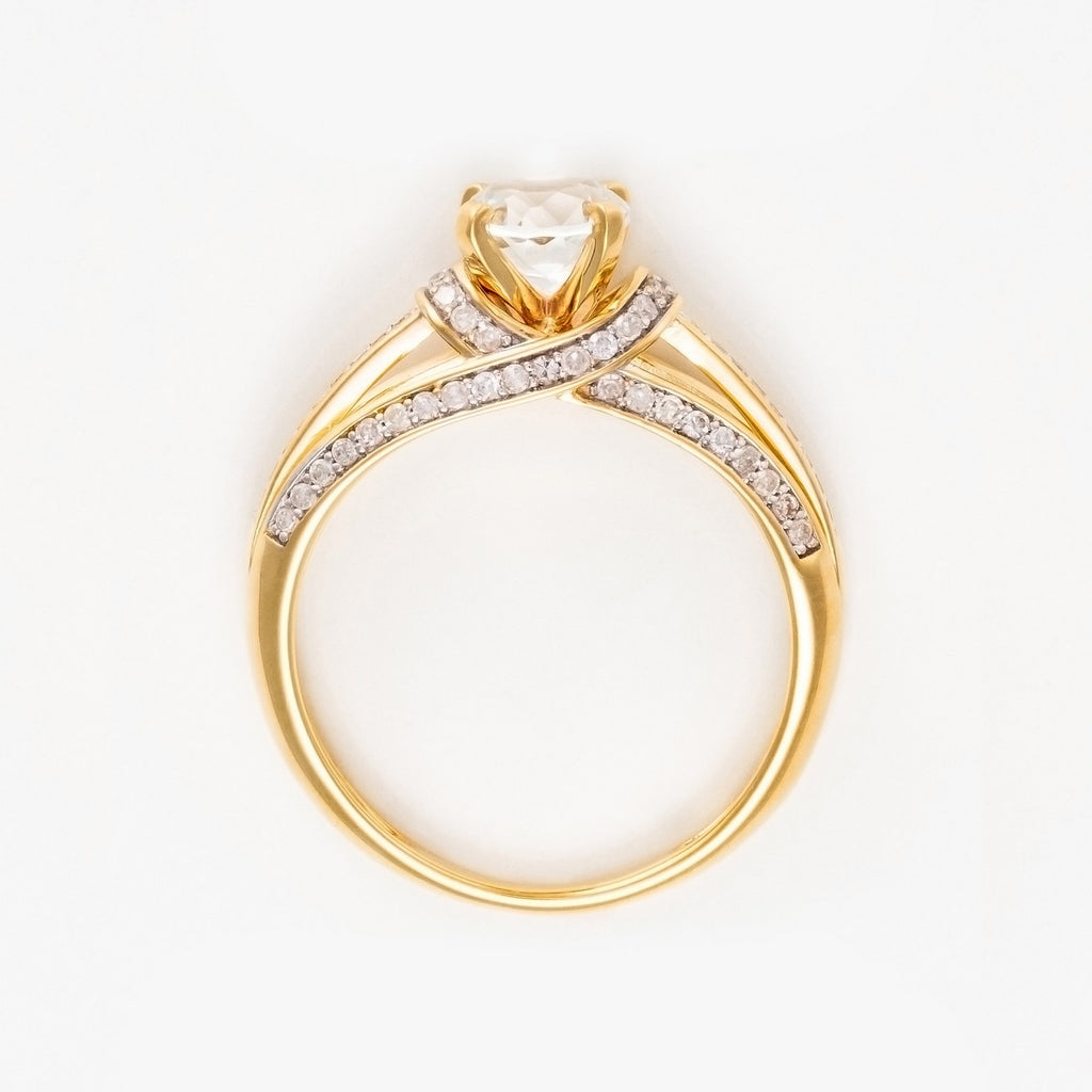 Bague "Mackay" D 0,32/76 Wt 1,43/1 - Or Jaune 375/1000