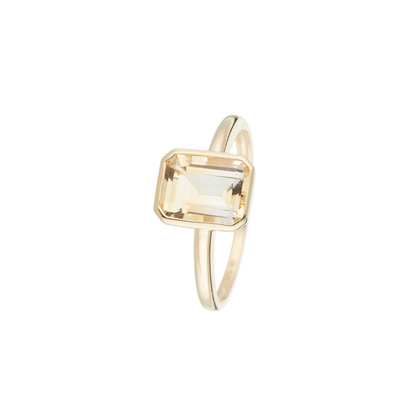 Anillo Citrino "Classy" 1.86/1 - Oro amarillo 375/1000