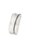 Anillo "Palmerston" Diamantes 0,20/19 y diamantes negros 0,22/19