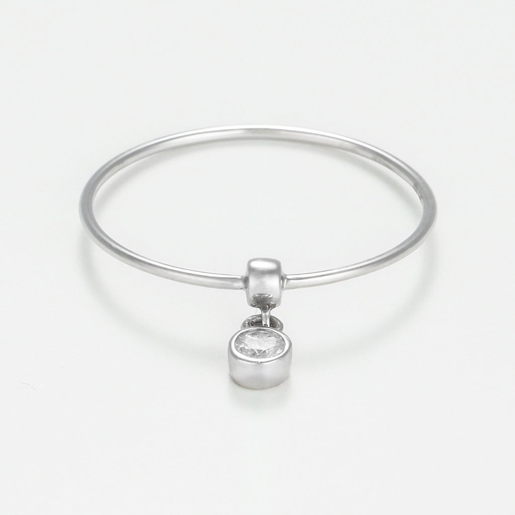 Bague "Binja" D 0,068/1 - Or Blanc 375/1000