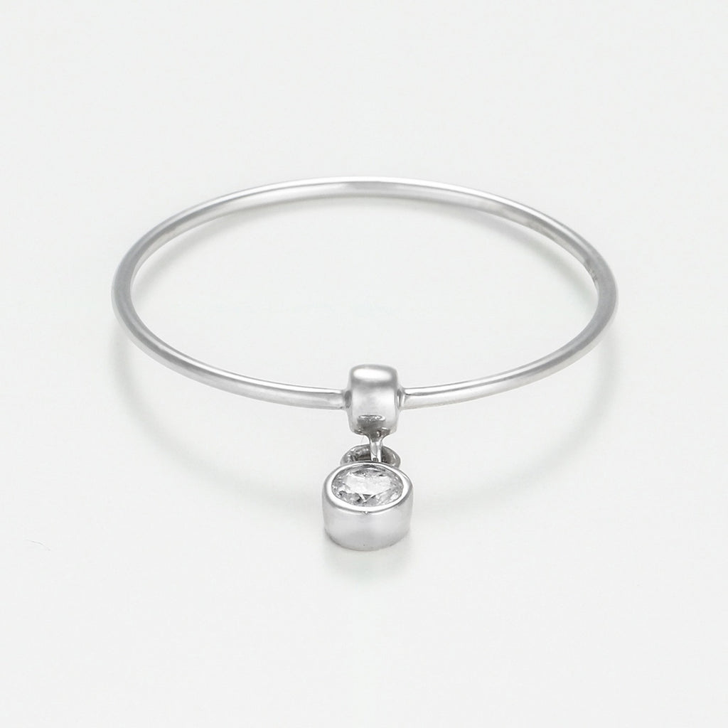 Bague "Binja" D 0,068/1 - Or Blanc 375/1000