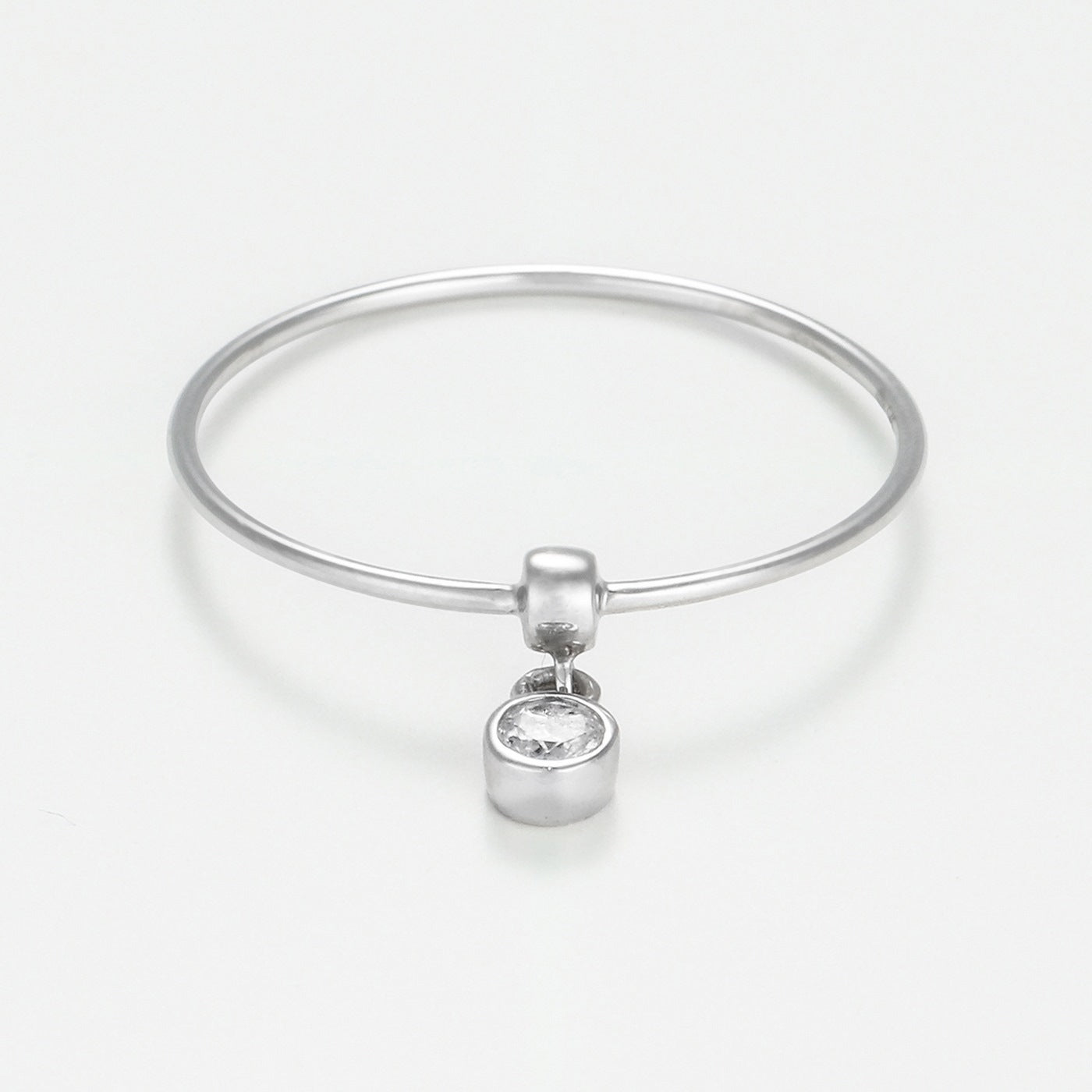 Bague "Binja" D 0,068/1 - Or Blanc 375/1000