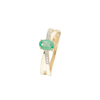 Anillo "Ambi" D 0.035/10 Esmeralda 0.605/1 - Oro amarillo 375/1000